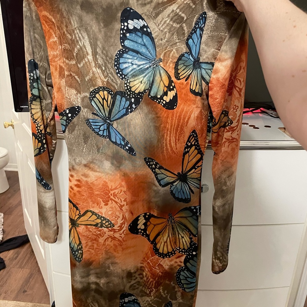 Butterfly midi dress